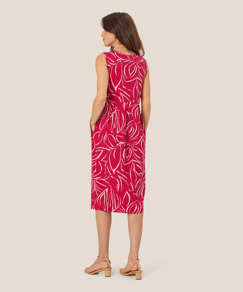 robe tulipe sans manches avec poches fendues, Persian Red