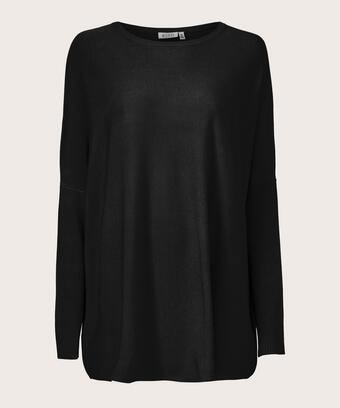 Pull Oversize À Manches Étroites, Black