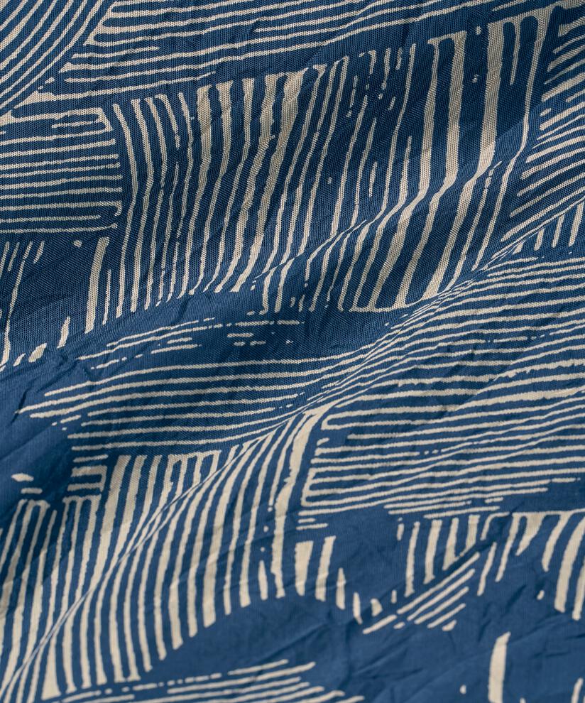 Robe En Viscose À Motifs Avec Manches Trompette, Sargasso Sea