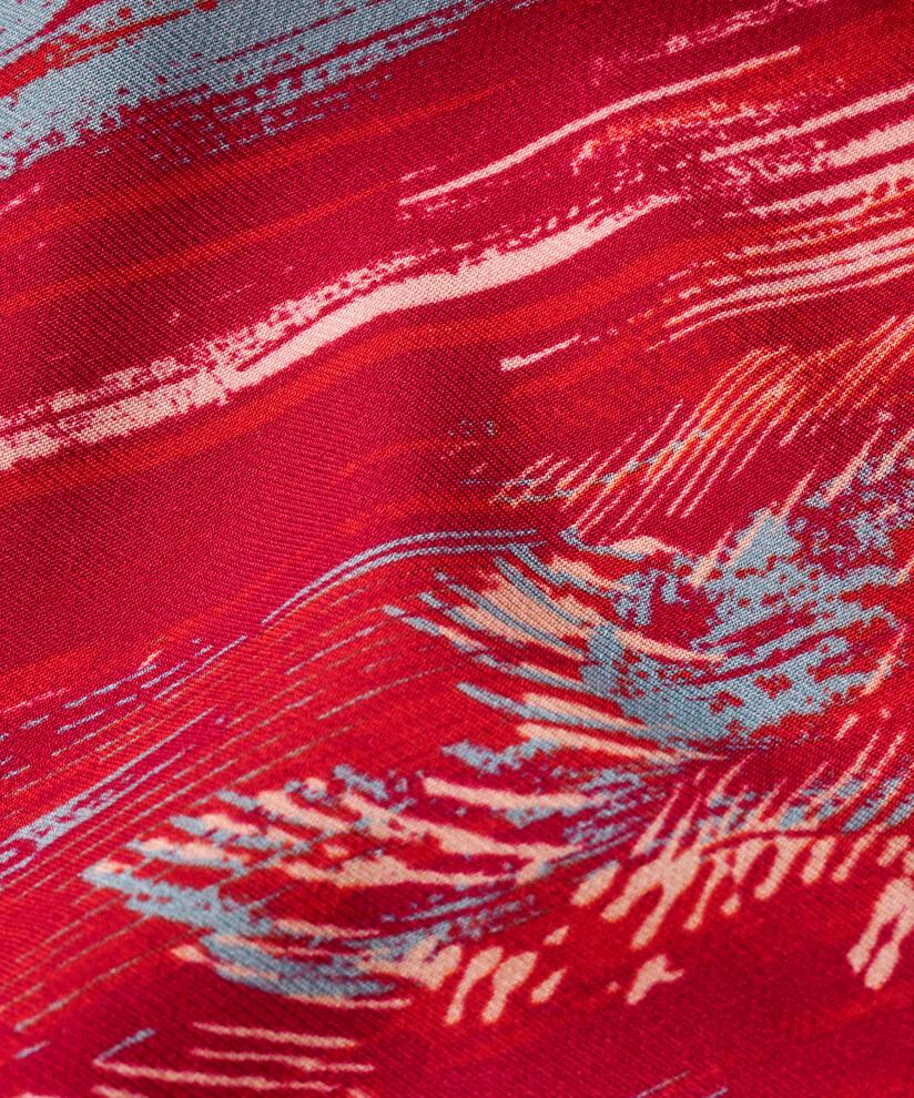 pantalon en viscose à motifs avec poches fendues et élastique au dos, Persian Red