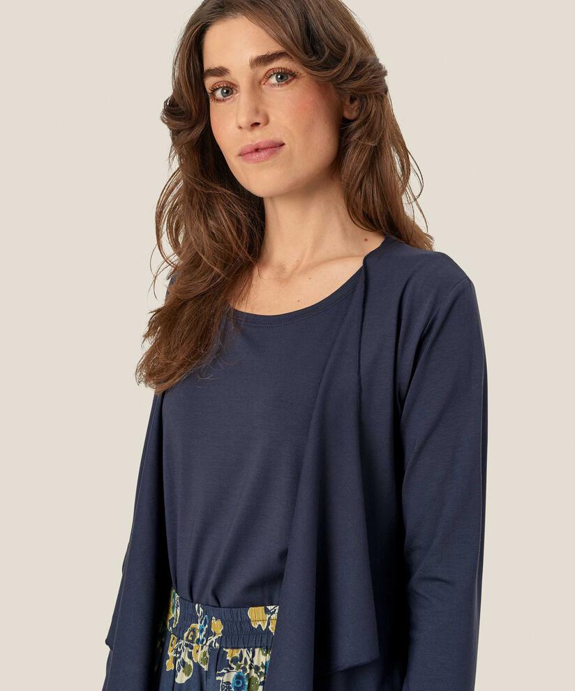 Cardigan Ouvert En Jersey, Mood Indigo