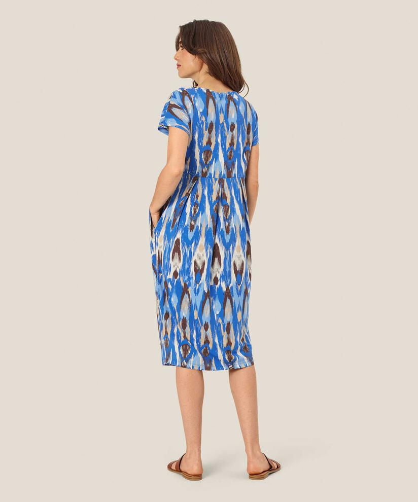 Robe Tulipe Avec Poches Fendues, Nebulas Blue