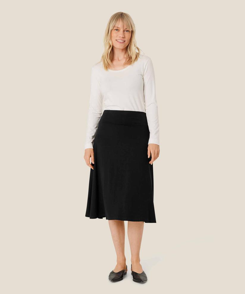 jupe classique en jersey stretch, Black