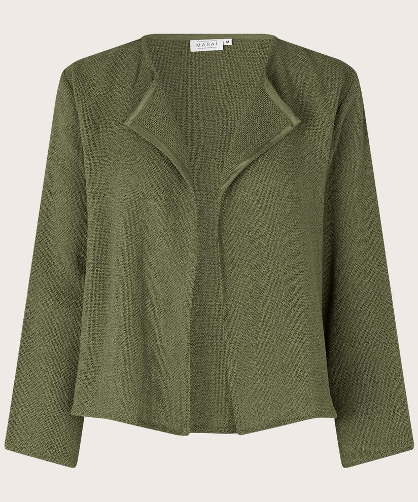 Veste Courte En Bouclé, D. Lichen Green