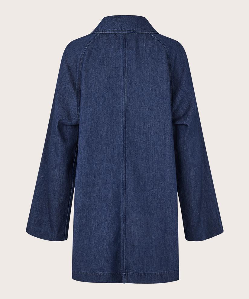 veste en jean non doublée avec fermeture boutonnée, Dark Denim