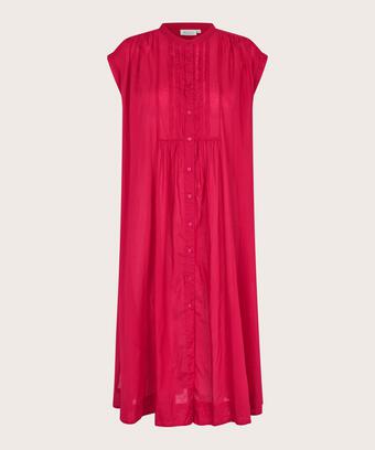 robe boutonnée en coton léger et transparent, Persian Red