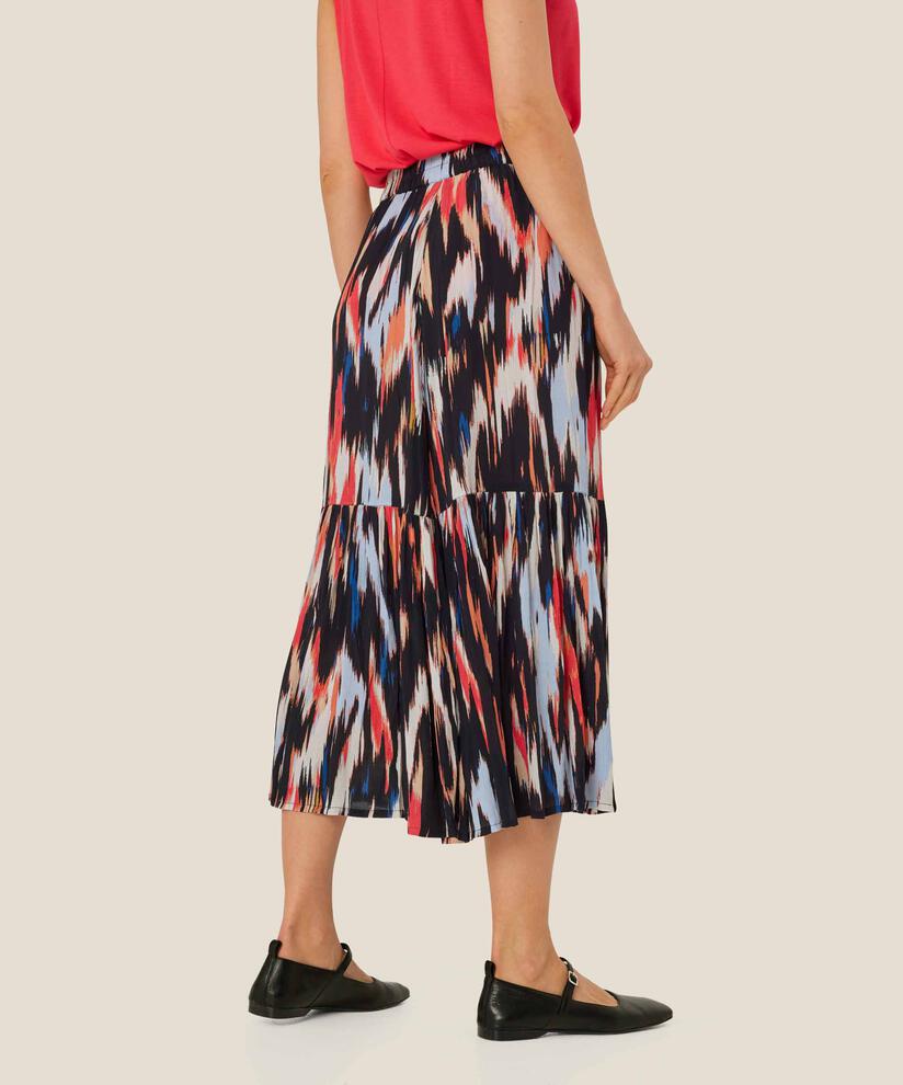 jupe en viscose imprimée avec taille élastique, Hibiscus