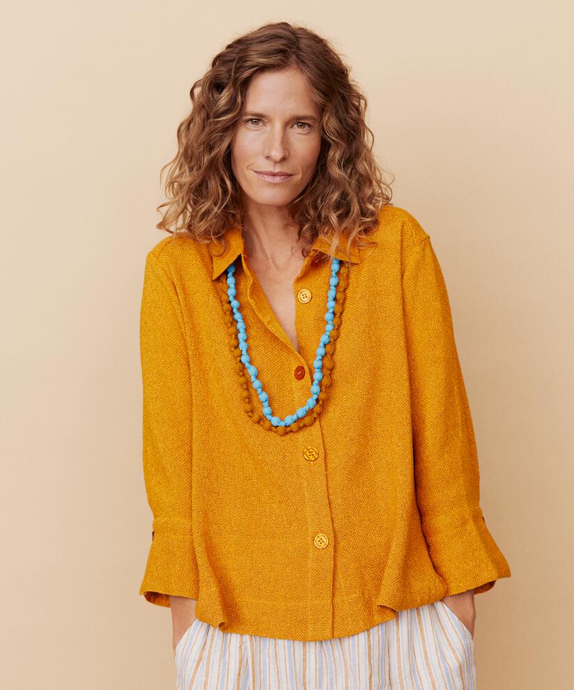 veste bouclée à manches 3/4, Inca Gold