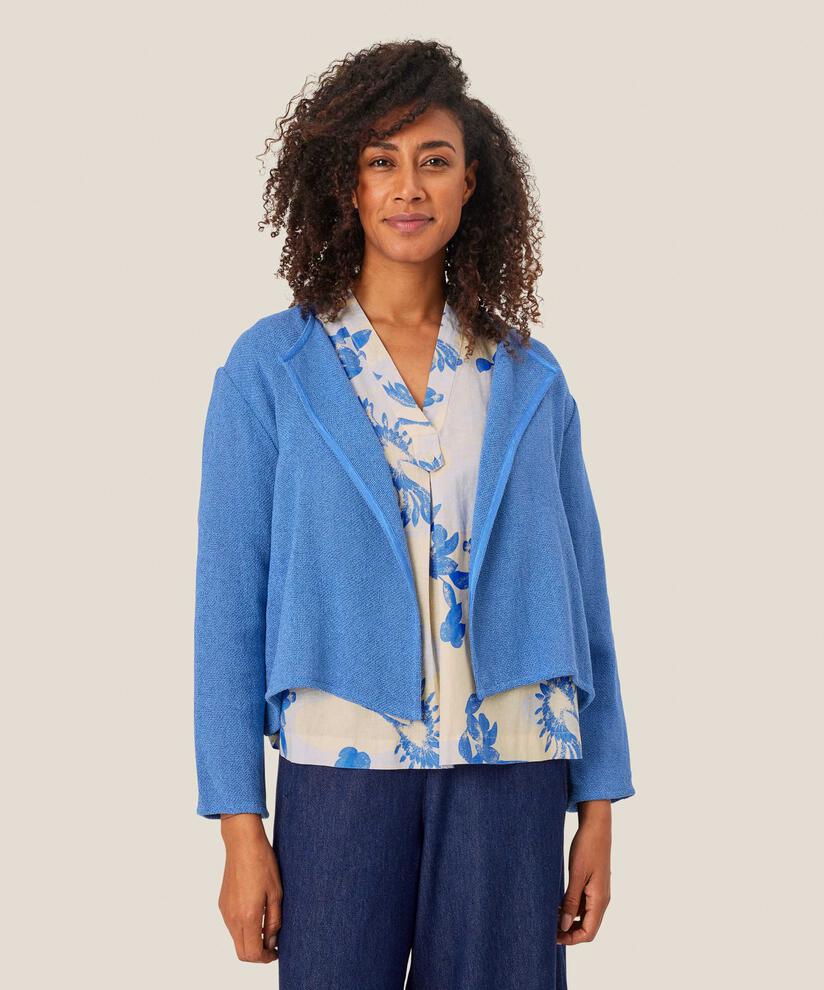 Veste Courte En Bouclé, Ultramarine