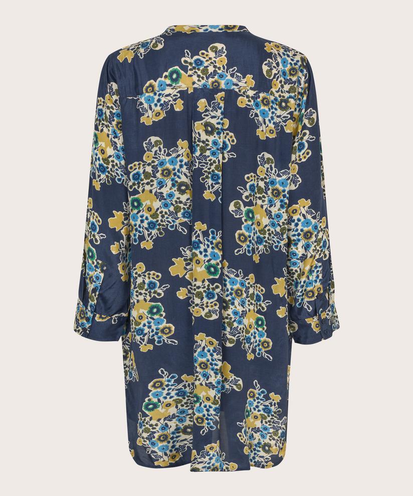 tunique fleurie en viscose avec col en V, Mood Indigo